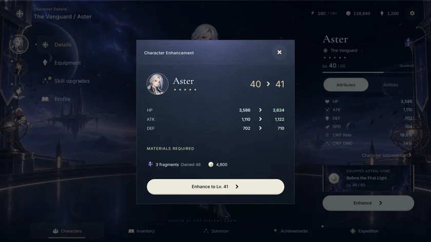 Character enhancement